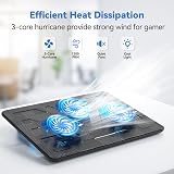 TECKNET 12-17 Laptop Cooling Pad 3×1200RPM Quiet Fans USB Powered view 5