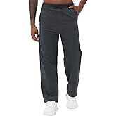 THE GYM PEOPLE Men's Baggy Sweatpants Lightweight Lounge Open Bottom Athletic Workout Pants with Pockets