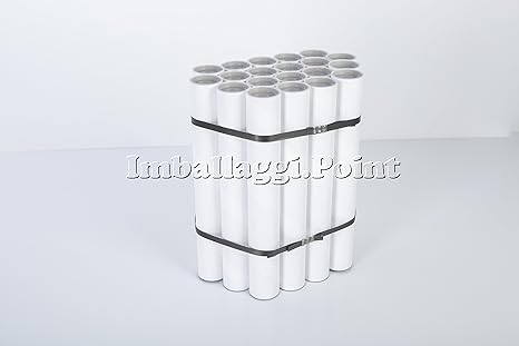 IMBALLAGGI.POINT - 20 STÜCKE VERSANDROLLE KARTON MIT DECKEL PAPPRÖHREN VERSANDHÜLSEN PAPPROHR VERSANDROHR TRANSPORTROLLE LANG