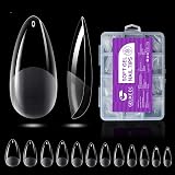 gelike ec Medium Almond Nail Tips 240 pcs 10 sizes Soft Gel Tips