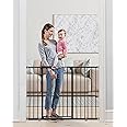 VEVOR Baby Gate, 26-48 Inches Adjustable Width, 36 Inches High Dog Gate, Easy Step Walk Thru, for Child Pet Security, Pressure Mount Kit, Wall Cups, One-Hand Open, for Stairs and Doorways, Black