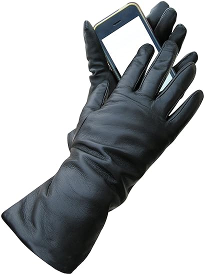 long leather gloves amazon