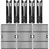 Hiorucet Grill Parts for Dyna Glo DGF510SBP, DGF493PNP-D, Backyard Grills BH13-101-099-01, BH15-101-099-02, Uniflame GBC1059WB, Grill Grates, Heat Plates for Dyna Glo Grill Replacement Parts 5 Burner.