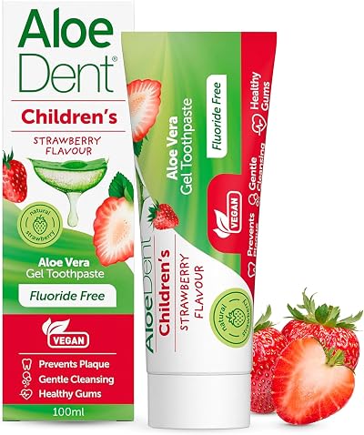 Aloe Dent Children's Aloe Vera Toothpaste Fluoride Free Strawberry 50 ml
