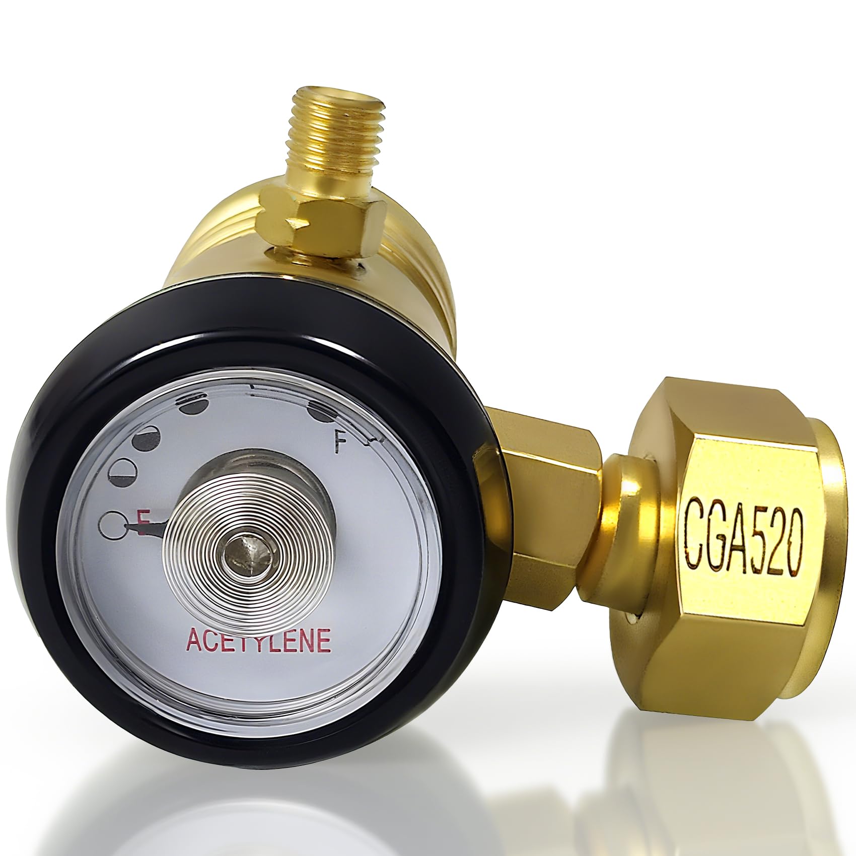 Photo 1 of AR-B CGA520 Acetylene Regulator for B-Tanks Compatible with TurboTorch 0386-0725 Acetylene Kit, for Industrial Welding & Cutting, Ensuring Safe and Precise Gas Pressure Regulation