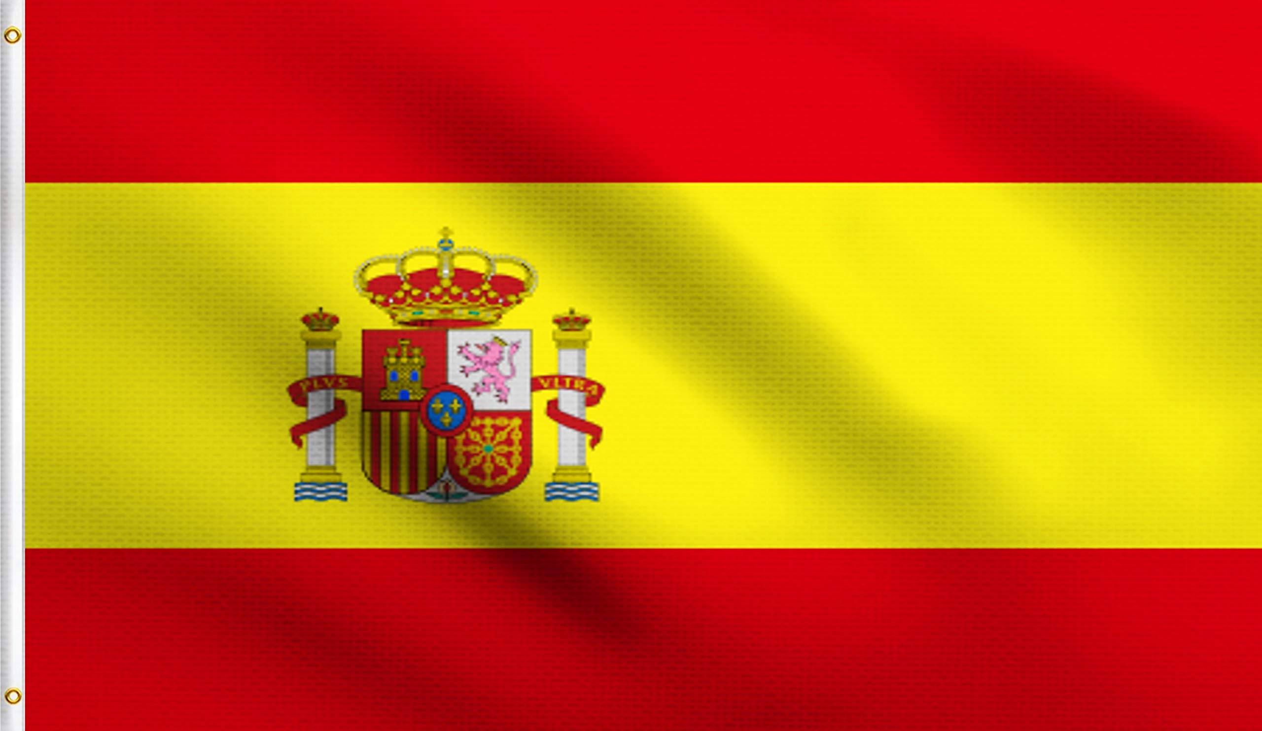 DMSE National Spain Spanish Rojigualda Flag 3X5 Ft Foot 100% Polyester 100D Flag UV Resistant (3' X 5' Ft Foot)