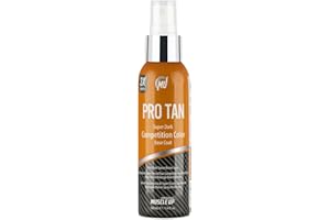 MJDIVA Pro Tan, Super Dark Competition Color, Base Coat, Ultra Dark Suntan Brown, Streak Free, Applies Evenly, Dries Quickly, 3.4 oz.