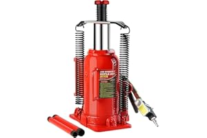 MAOTIFEYS 20 Ton Air Hydraulic Bottle Jack, with Manual Hand Pump Used for The Maintenance of Automobiles, Agricultural Vehicles, Heavy Trucks, Mobile Machinery, and Heavy Equipment (Red-20 Ton)
