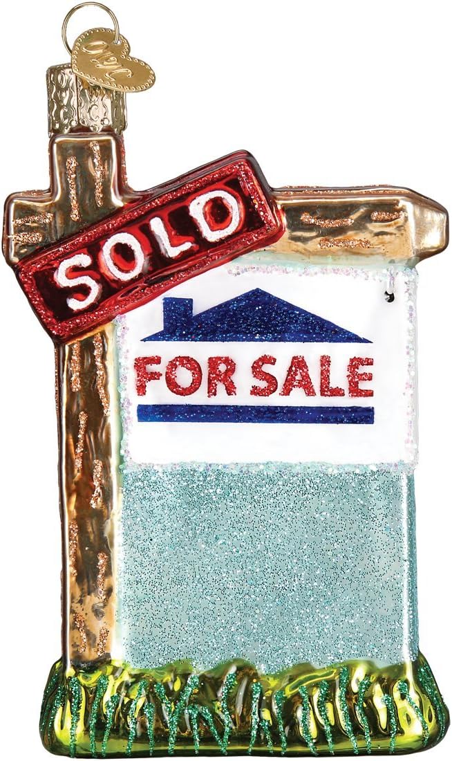 Ornaments - Old World Christmas Ornaments: Home Gifts Glass Blown Ornaments for Christmas Tree,Realty Sign, Multicolor, Size 4