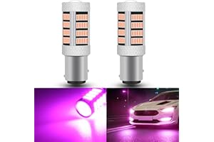 GLOFE High Power 92smd LED Bulbs 14000K Pink Purple 1157 2057 2357 7528 BAY15D Brake Center High Stop DRL Tail Stop Daytime Running Light LED Bulb Lamp Replacement for Cars Trucks SUVs Vans