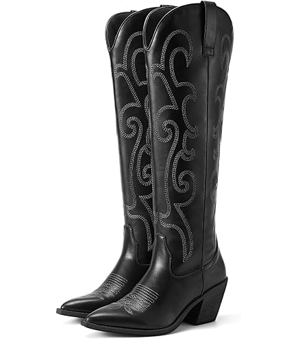 Amazon.com | Nine West Women's Cwyft Boot, Black 001, 5 | Mid-Calf