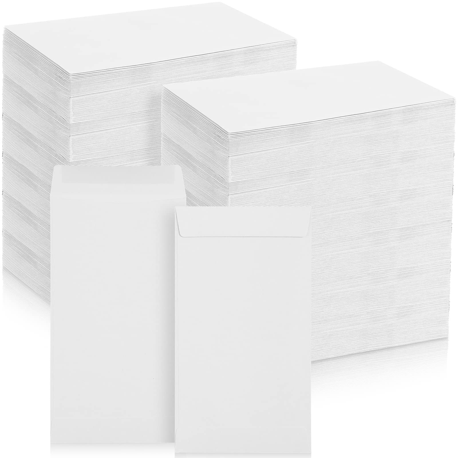 Photo 1 of Taobary 1000 Pack #7 Money Envelopes for Cash Self-Adhesive Coin Envelopes with Gummed to Seal Seed 3-1/2'' x 6-1/2''28lb Wedding Gift Card Holder for Coins Receipt(White Paper)