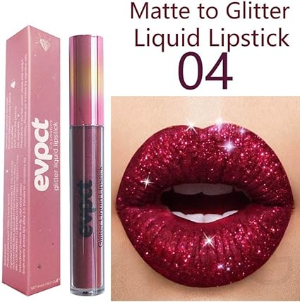 Moonuy Mini Rouges à Lèvres Mat Beauté Liquides Longue Durée Rouge à Lèvres Liquide Waterproof Hydratant Brillant Maquillage à Lèvres Waterproof Lip