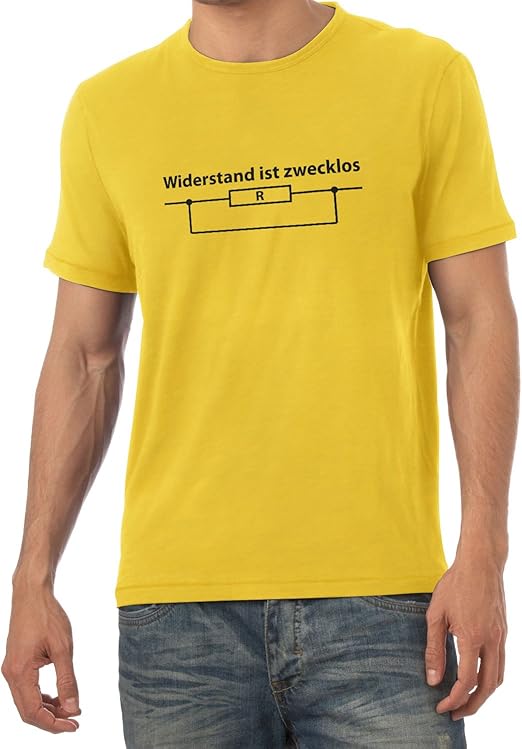 Texlab Widerstand Ist Zwecklos Herren T Shirt Grosse Xxl Gelb Amazon De Bekleidung