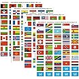 World Flag Stickers - United Nations Sticker Set; 1.5" x 1" Self Adhesive Stickers for Every International Country in The United Nations Plus 7 UN Stickers, 200 Sticker Flags Total Made in USA