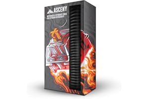 ASCENY Coiled & Double-Sleeved Mechanical Keyboard Cable, for Type-C Mechanical Keyboards (Black)