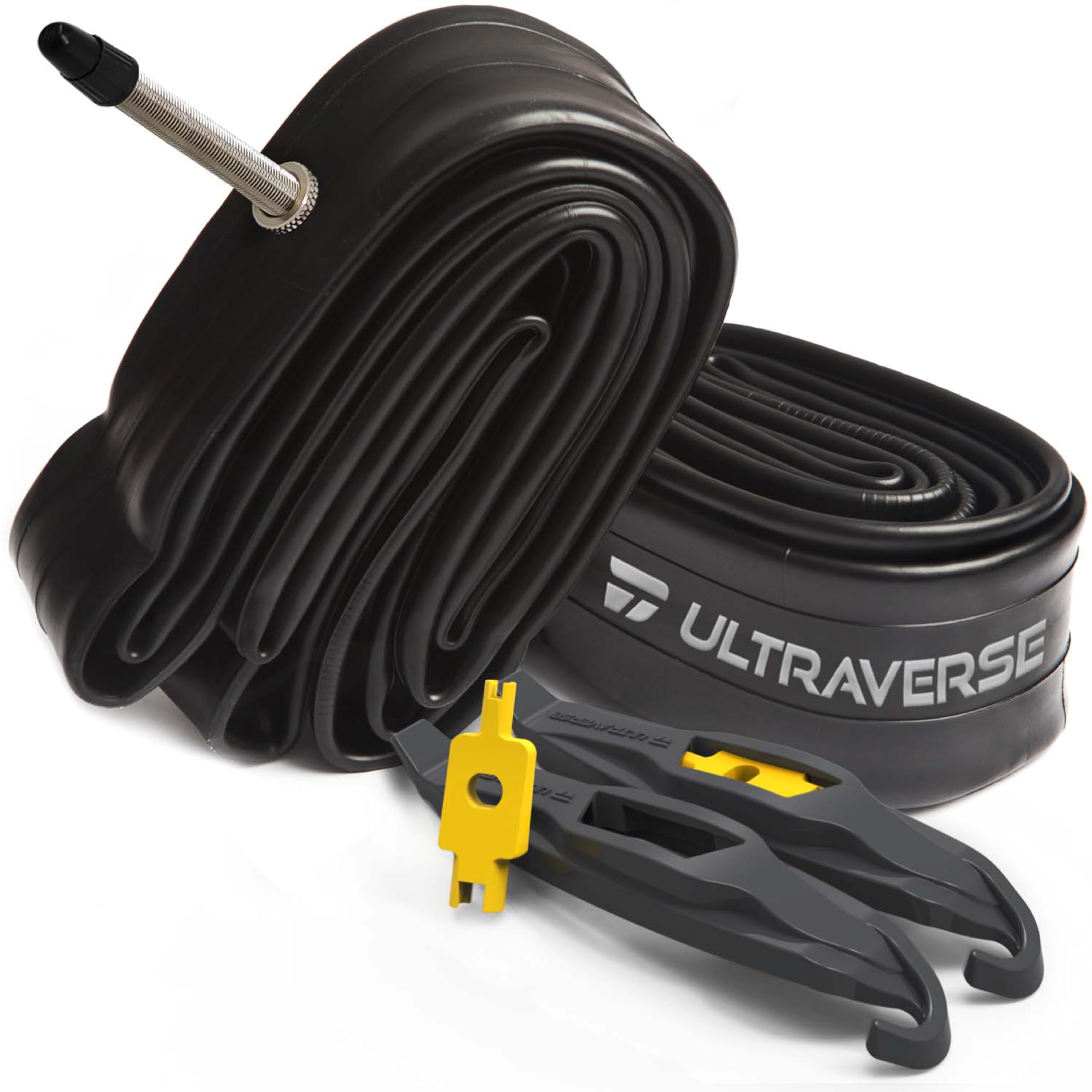 Photo 1 of Ultraverse Bike Inner Tube for 26 X 1.75/1.95/2.10/2.125 inch Bicycle tire Sizes with Presta Valve - Rubber Tubes for Mountain and Trail, Cruisers, MTB, and All Terrain Bikes – Set of 2
