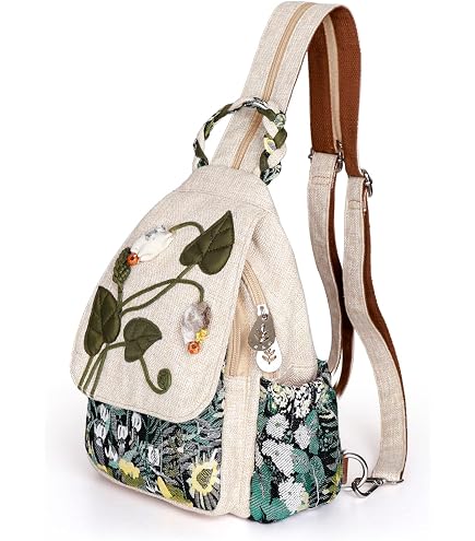 2 pcs Embroidered Backpack Purse for Women Shoulder Bag Travel Purse Daypack? Amazon.com: Goodhan 2 pcs Embroidered Backpack Purse for  main image 4