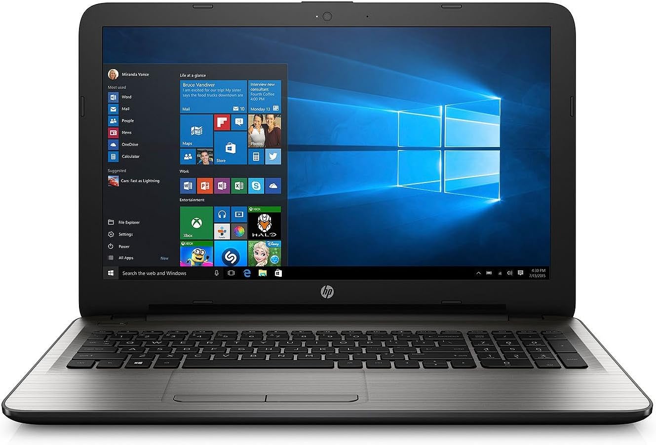 High Performance HP 15.6" Laptop (AMD A12-9700P, 8GB Ram, 1TB HDD, AMD Radeon R7 Graphics๏ผDVD+/-RW Drive, HDMI, WiFi, Bluetooth, Windows 10 Home) Classic Silver