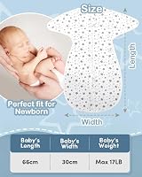 MOXTOYU Baby Swaddle Blanket 100% Cotton 0.5 Tog 66x30 White view 2