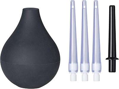 TopQuaFocus Non-Toxic Silicone Enema Bulb Kit 220Ml Douche Medical