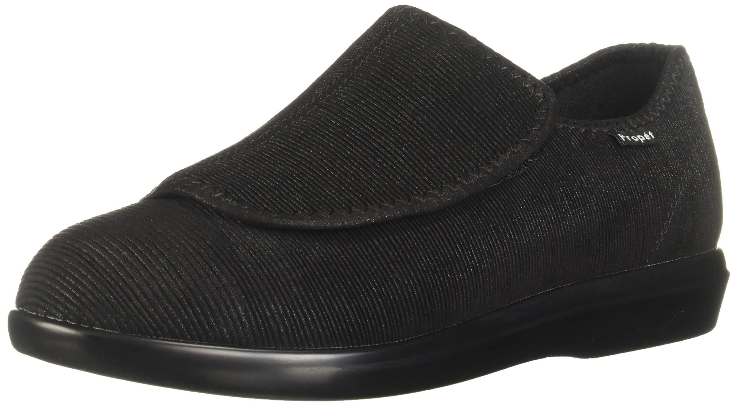 Propét Mens Cush N Foot Slipper, Black