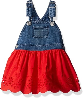 red eyelet dress