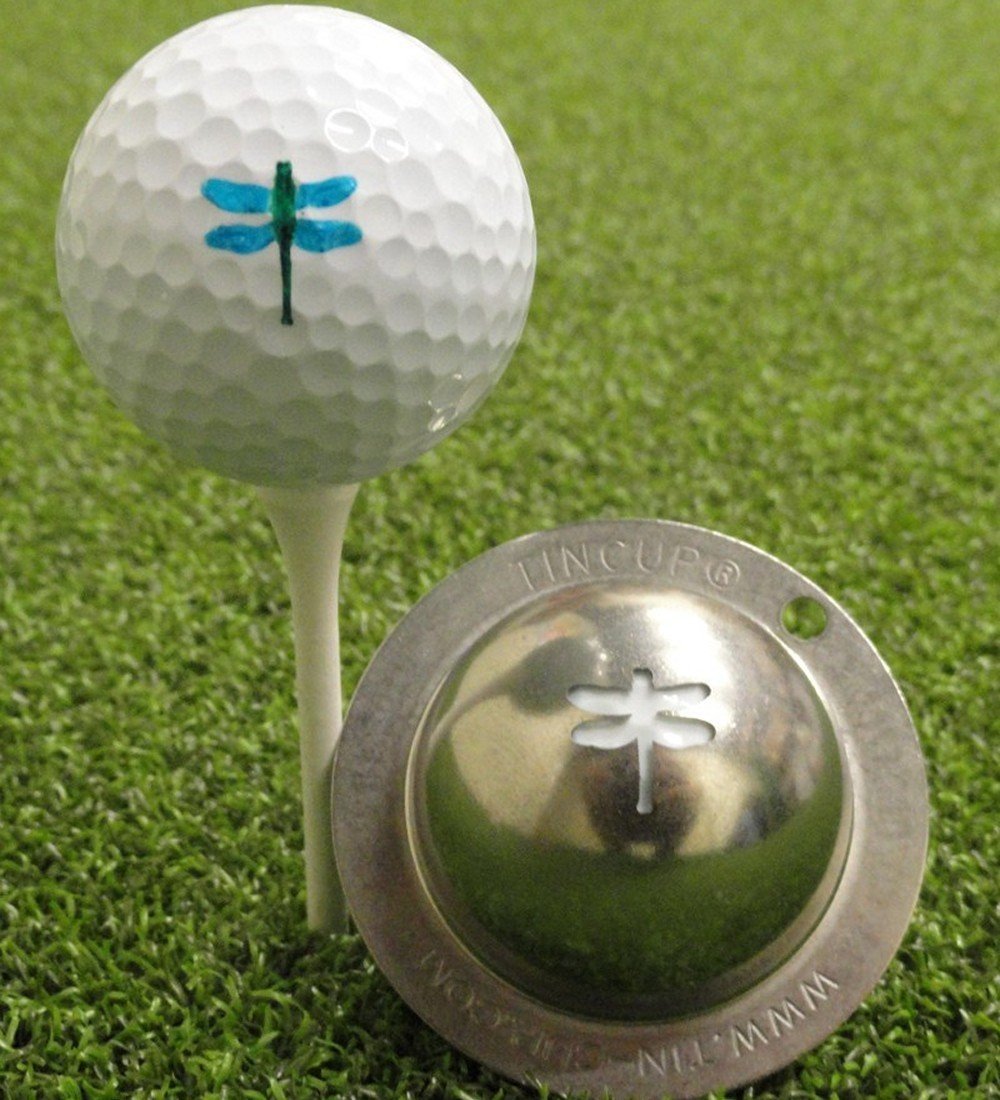 Tin-Cup Unisex Adult DRAGONFLY Golf Ball Marker - Steel, One Size
