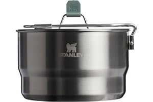 Stanley Wildfare Go 14-Piece Stainless Steel Prep & Cook Set | 1.65 qt Saucepan with Fold & Lock Handle | Bowls, Utensils, Cu