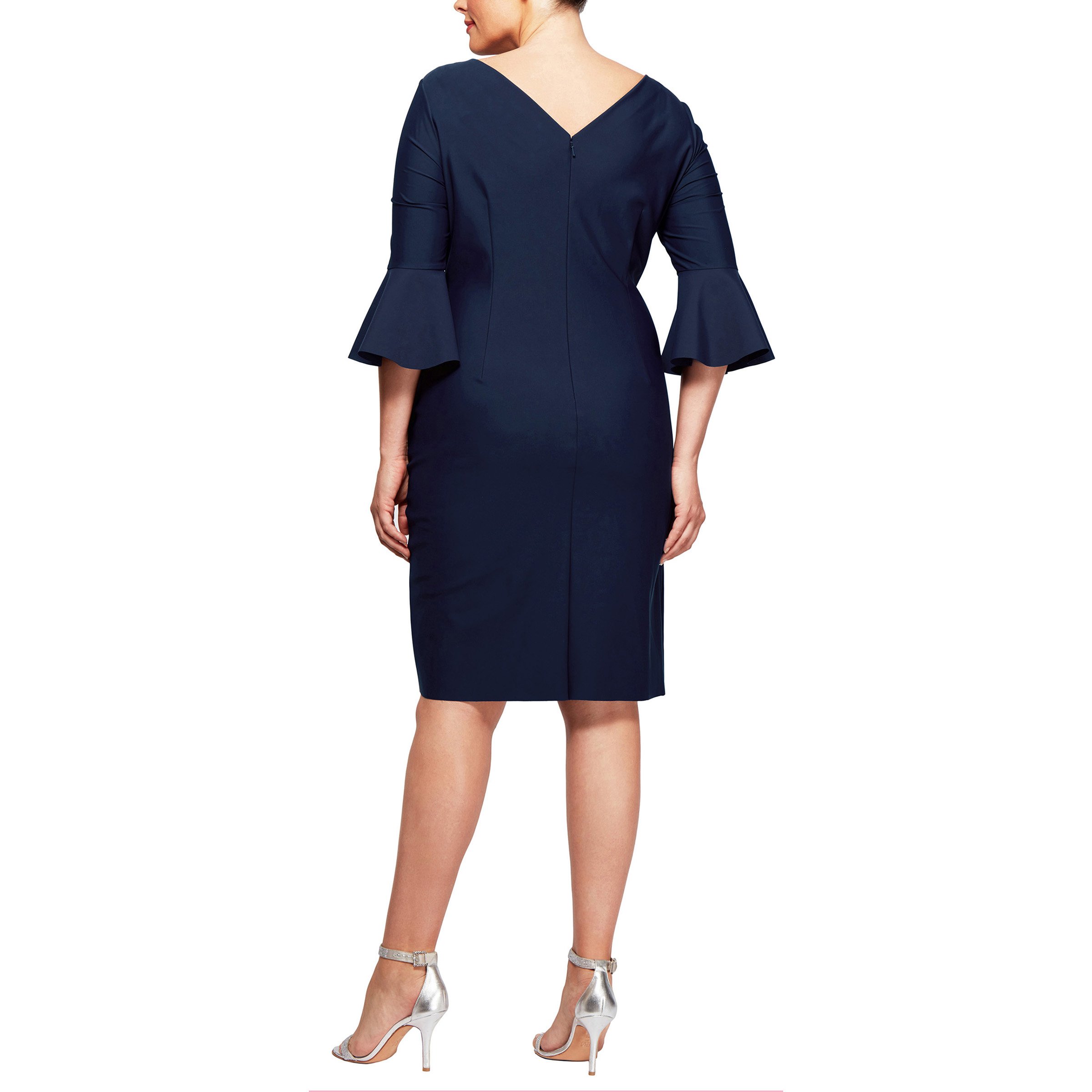 alex evenings bell sleeve dress