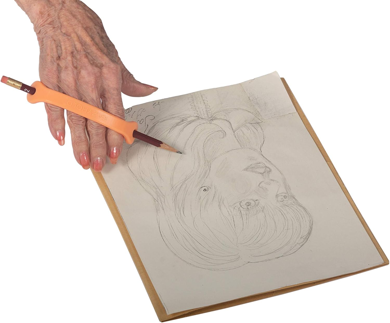 EazyHold Silicone Adaptive Aid (Youth to Small Handed Adult) for Individuals with Limited Hand Mobility, Cerebral Palsy, Stroke. Perfect for Occupational Therapy or Physical Therapy use (Orange - 5"-: Health & Personal Care