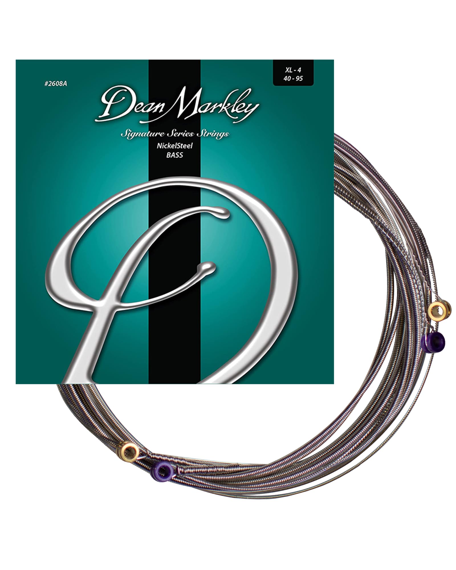 Dean Markley 2608A-XL, Extra Light Nickel Steel Bass Guitar Strings, 040-095