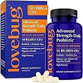 Lovebug Award Winning Maximum Strength | Rebuild & Restore Immune and Digestive Microbiome | 10 Clinically Studied Strains for Constipation, Diarrhea & Upset Stomach | 25 Billion CFU