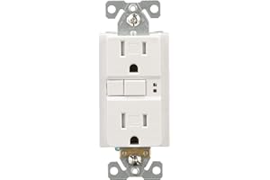 EATON TRSGF15W Arrow Hart Tamper Resistant Duplex Gfci Receptacle, 125 Vac, 15 A, 2 Pole, 3 Wire, White
