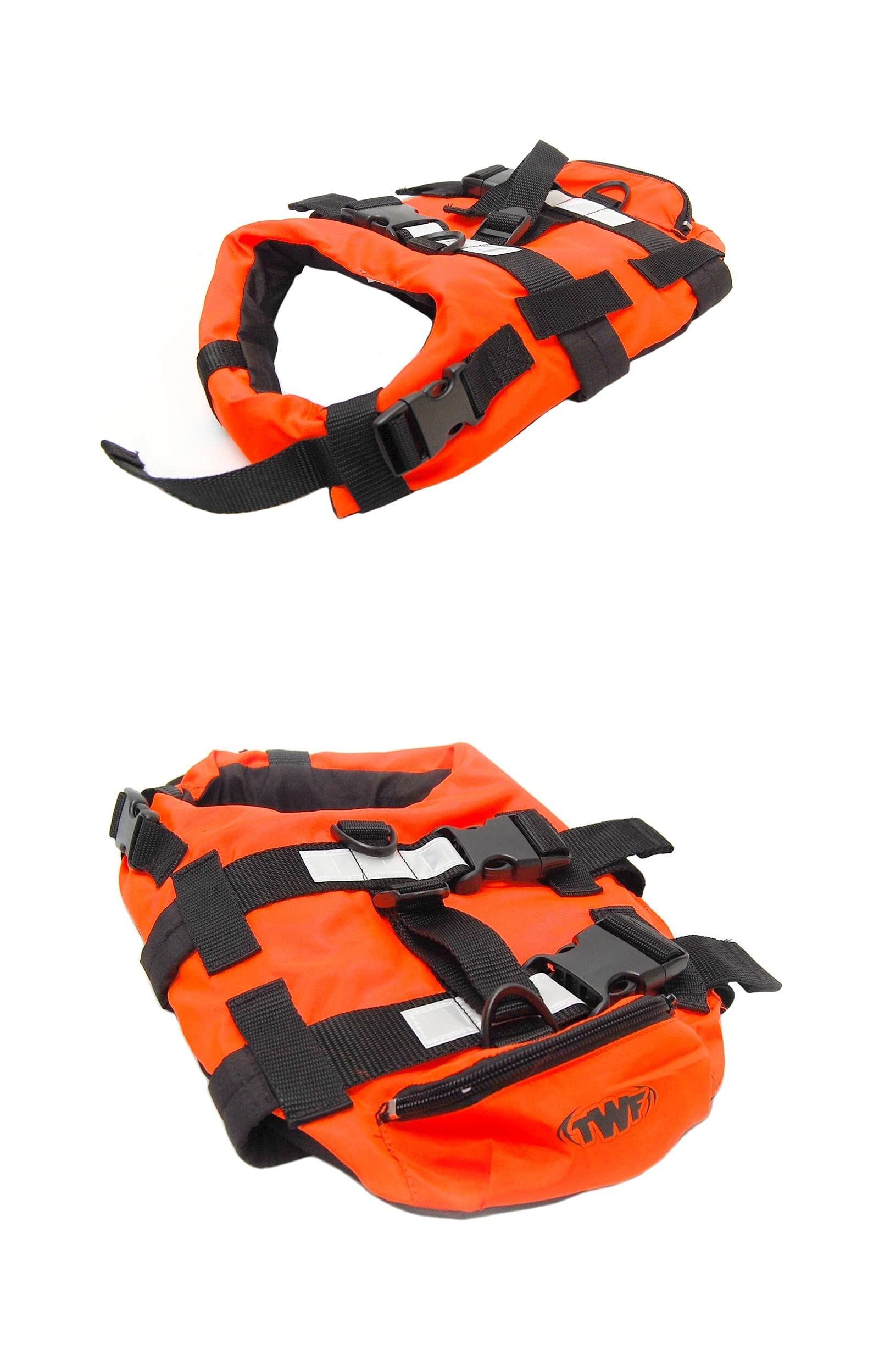 TWF Dog Lifejacket, Orange, Medium