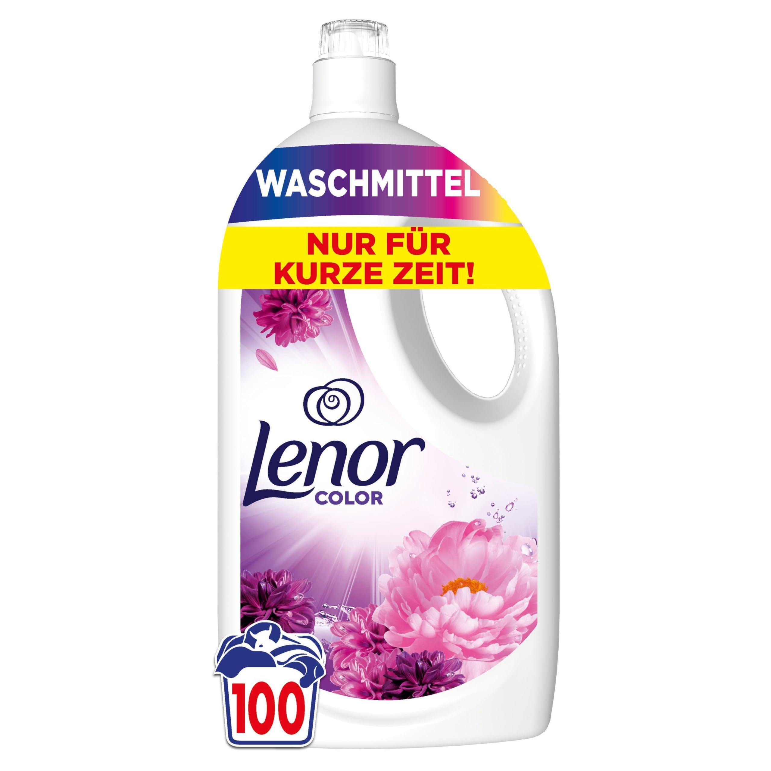 Lenor Flüssigwaschmittel, 100 Waschladungen, Blütentraum, Colorwaschmittel, Langanhaltende Frische & Geruchsentfernung Bei Kaltwäsche