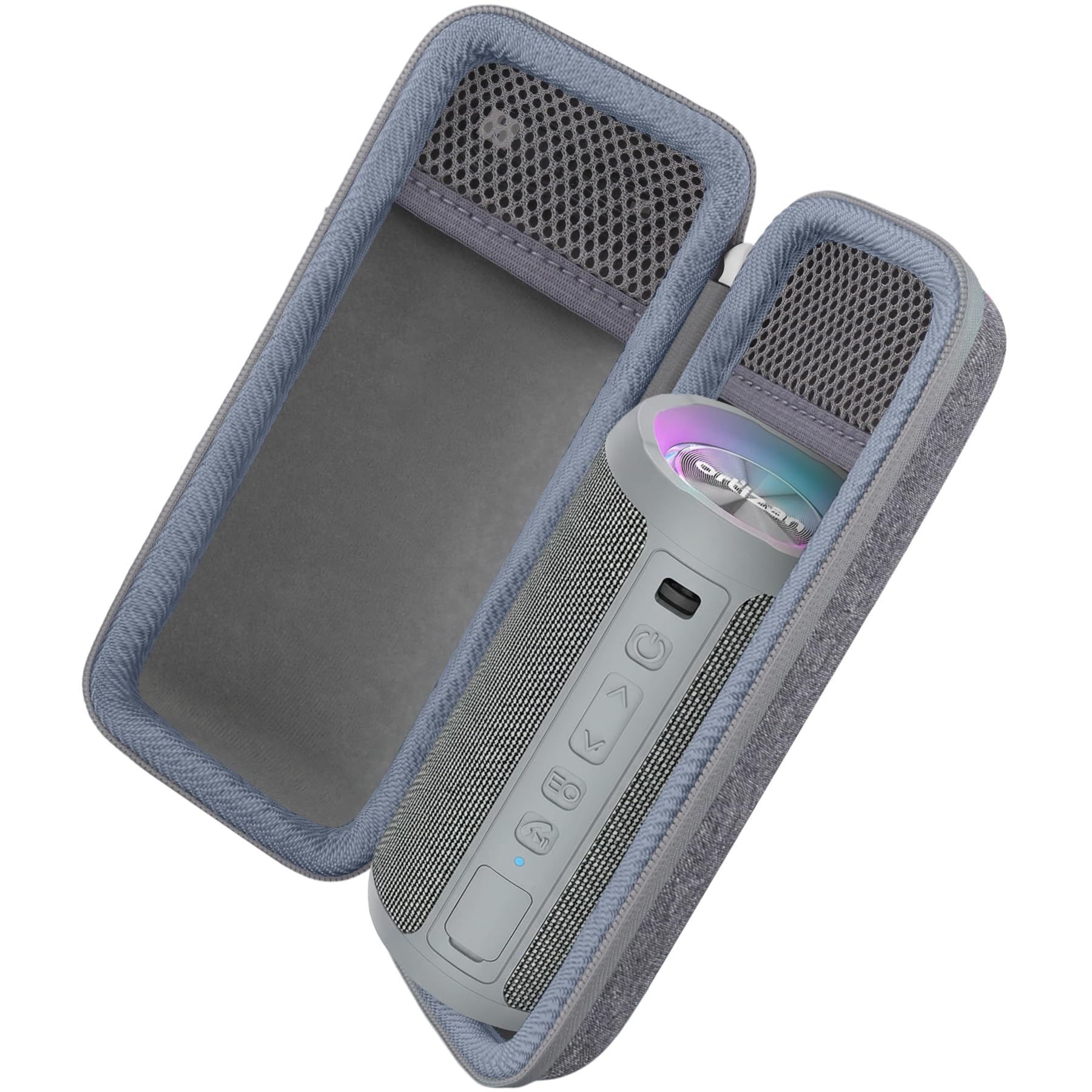 Khanka Case for Ortizan X10P/X10B/X8Pro Portable Bluetooth Speaker,Travel Carrying Storage Cover for Ortizan X10P/X10B/X8Pro Portable Bluetooth Speaker with Carry Handle,Case Only(Gray)