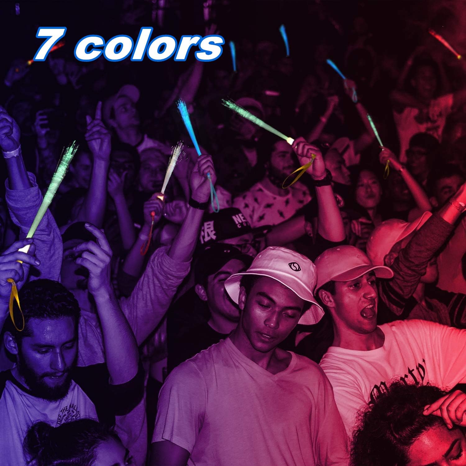 12pcs Light Up Glow Sticks, Party Favors with 3 Modes Colorful Flashing Fibre Optic Lights - Image 3