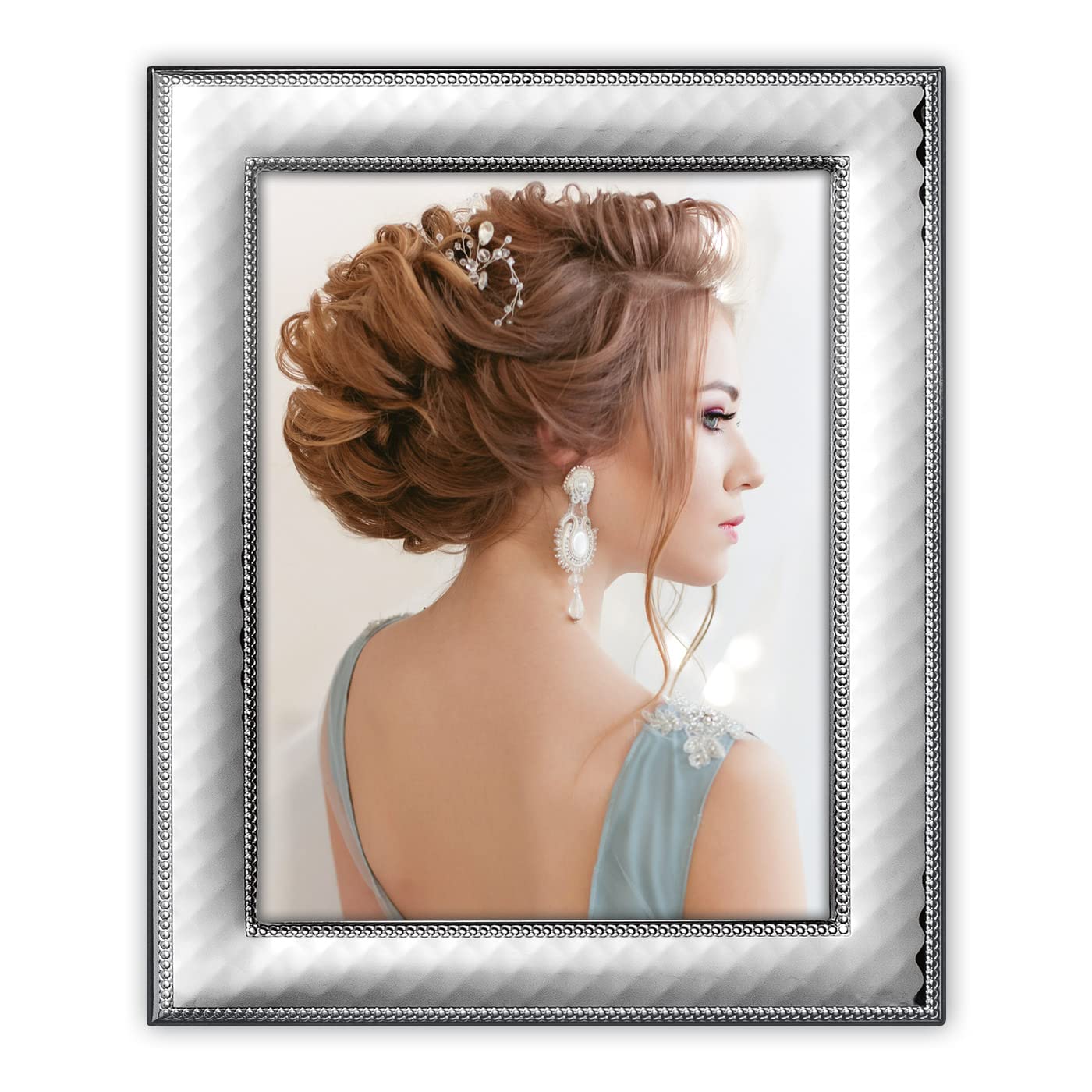 ASSISI Table Frame in Silver Plated for 15x20 Photos, Positionable Horizontally. Silver Plated. Made in Italy