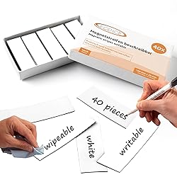ECENCE Dry Erase Magnetic Labels 40pcs Reusable