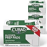 CURAD Alcohol Prep Pads (Pack of 4 Boxes) 400