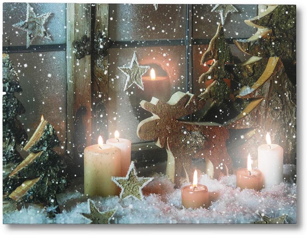 Christmas Canvas Art With Led Lights