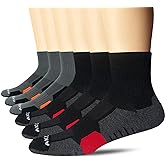 AKOENY Men's Athletic Cushion Ankle Socks Running Quarter (6 Pairs)
