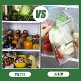Hemiks 50 Pcs 1L Reusable Zip Lock Freezer Bags with Expandable Bottom view 7