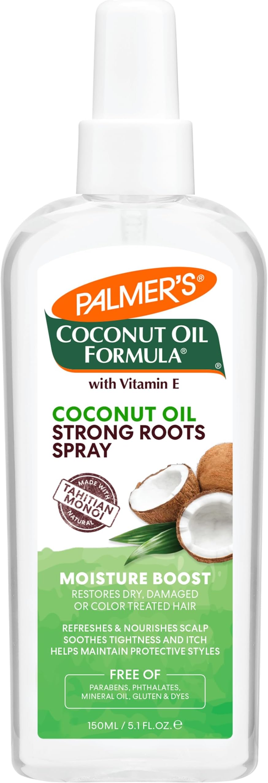 Palmers Coconut Oil Strong Roots Scalp Spray 5.1oz 150ml Pack of 2 Unisex