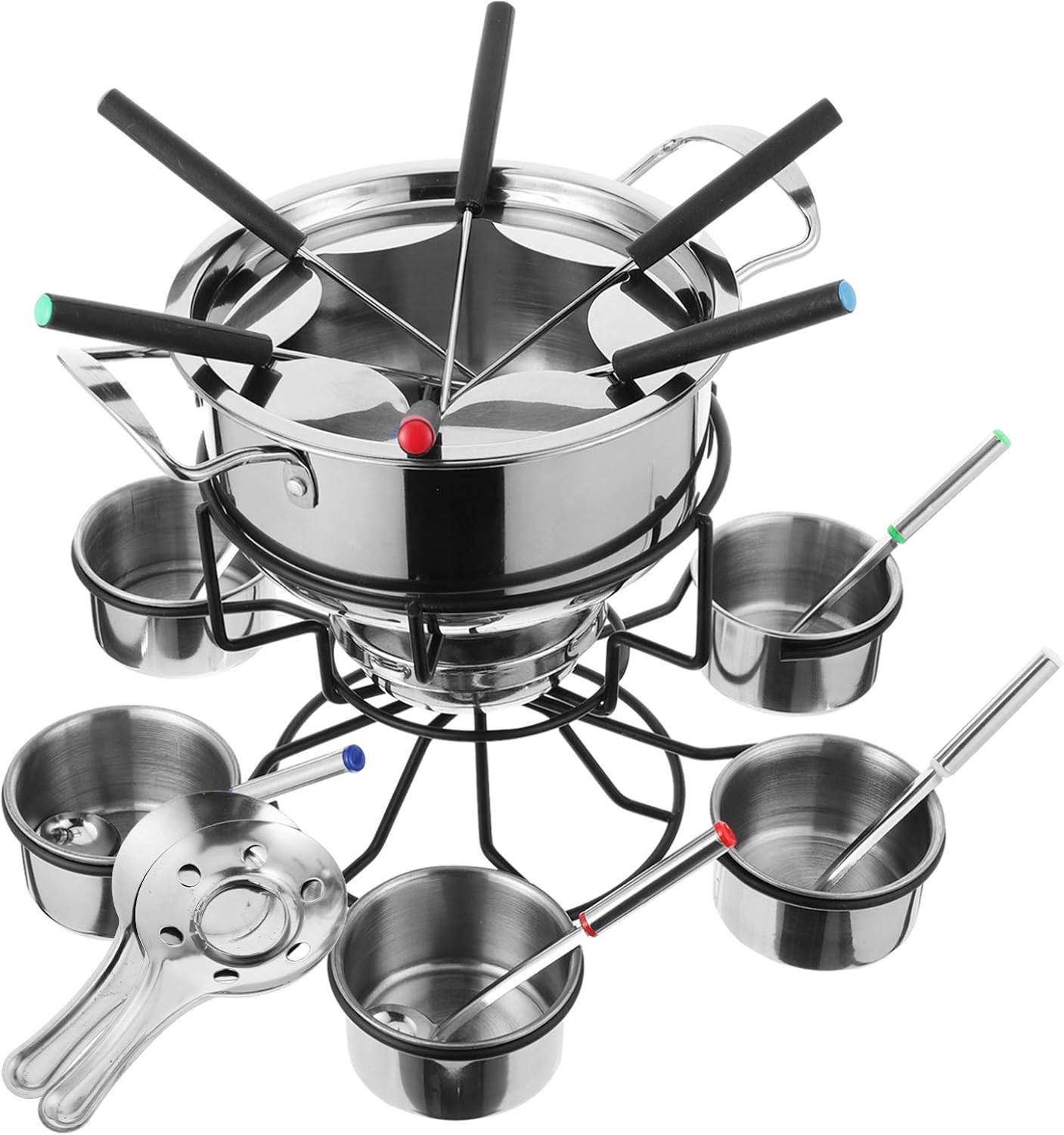 HEMOTON 1 Set Stainless Steel Hot Pot Set Alcohol Stove