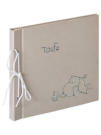 walther design MT-134 Babyalbum Meine Taufe Madu, 28x25 cm Album, Strukturpapier, Grau, 28.0 x 3.0 x 25.0 cm