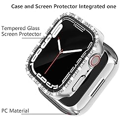 Cuteey 2 Pack Bling Case with Tempered Glass Screen