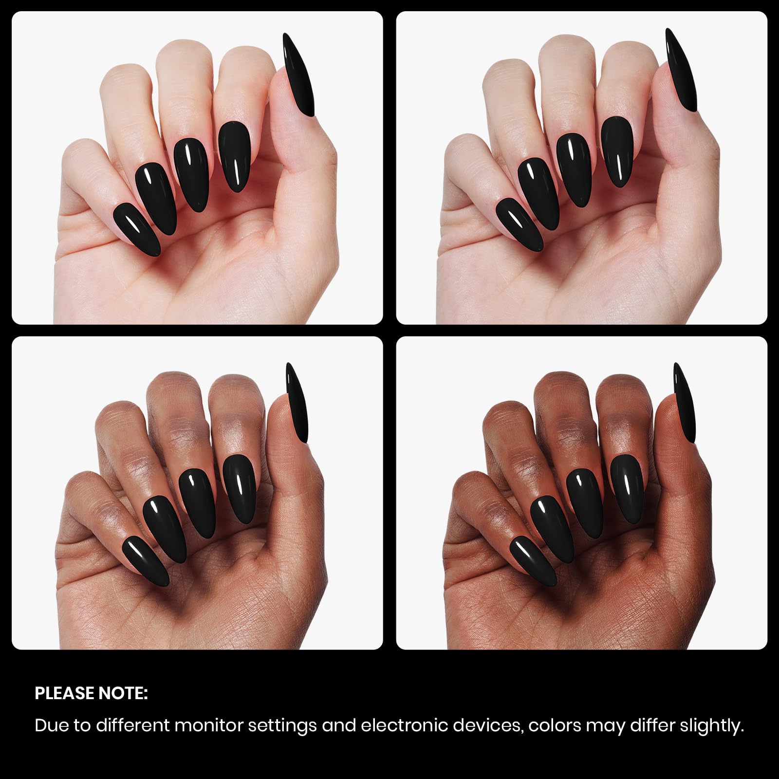 Beetles Black Gel Polish, 1 Pcs 15ml Audrey Black Nail Polish Color Gel Nail Polish Halloween Nails Soak Off Art Manicure Salon DIY Uv Lamp Nail Design Decoration at Home