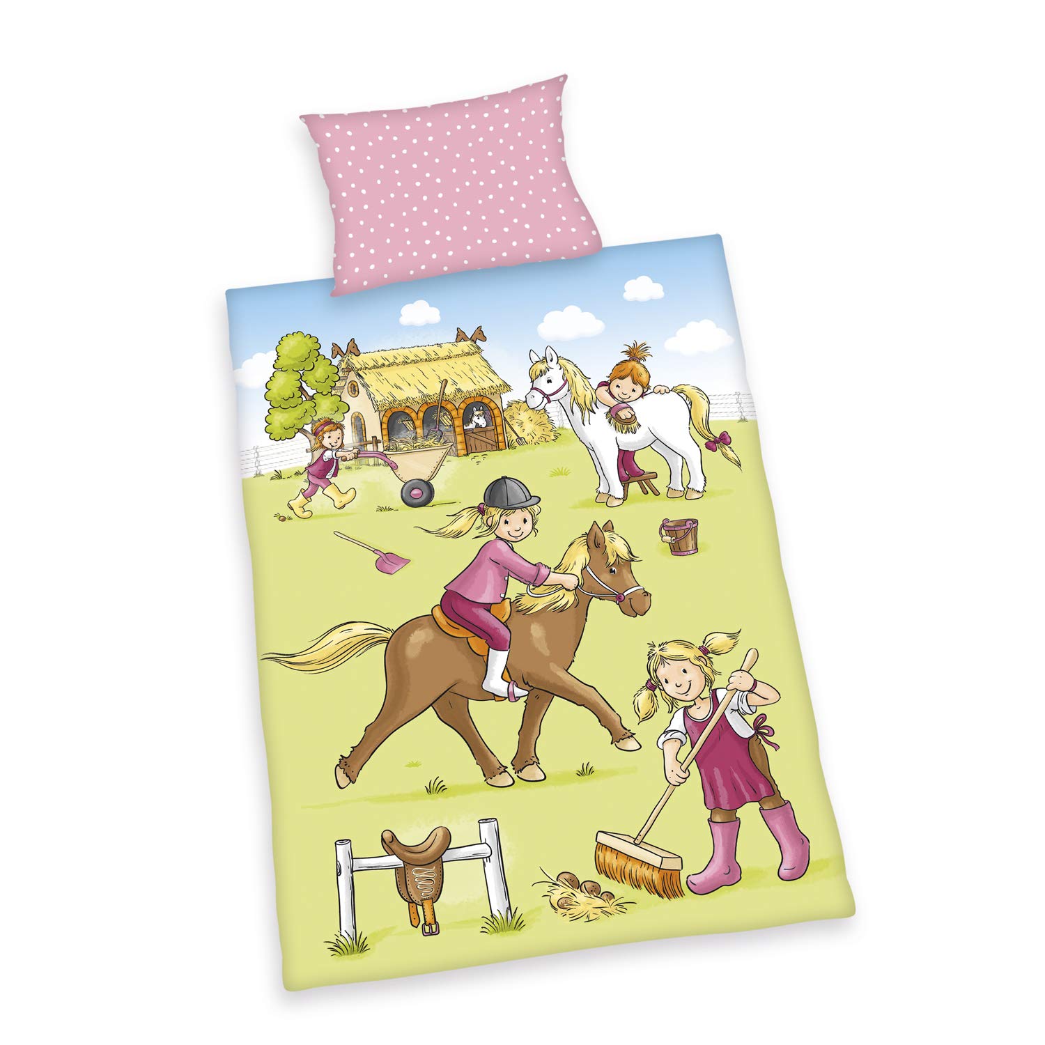 Herding Bedding Set, Cotton, Multicoloured, 40 x 60 cm, 100 x 135 cm